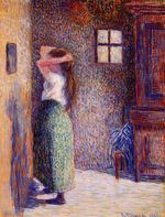 Young peasant at her toilette 1888